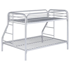 Morgan Silver Twin / Full Bunk Bed - furniture place usa