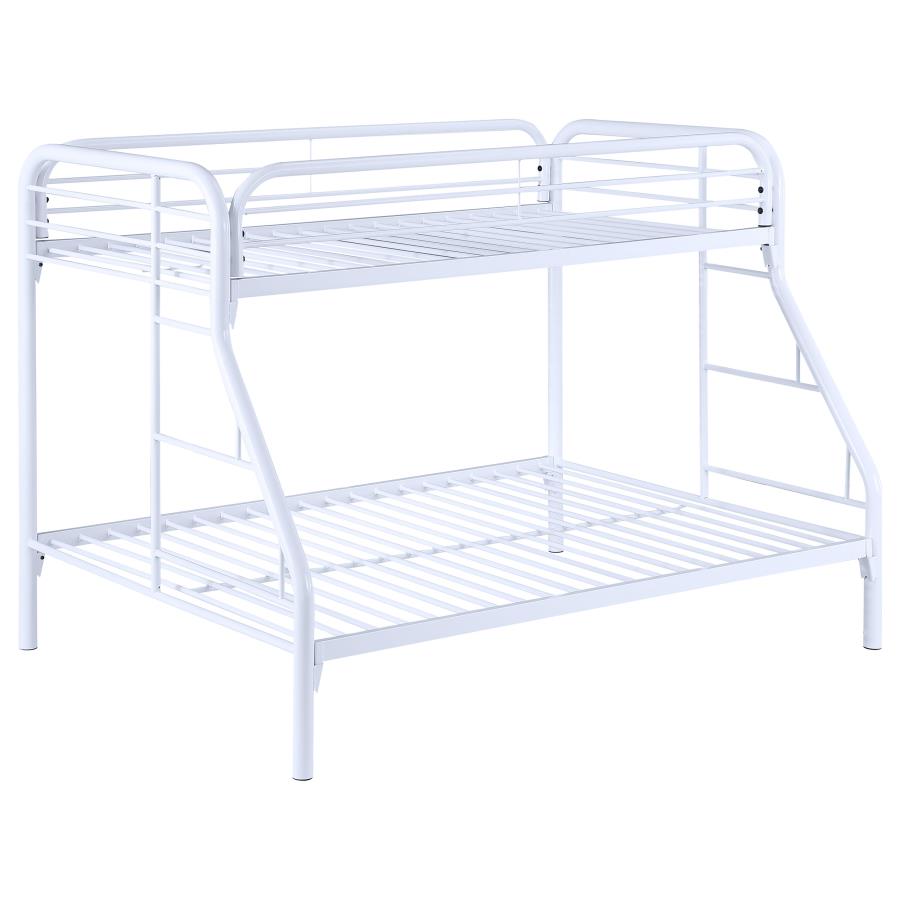 Morgan White Twin / Full Bunk Bed - furniture place usa