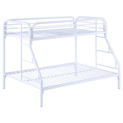 Morgan White Twin / Full Bunk Bed - furniture place usa