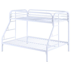 Morgan White Twin / Full Bunk Bed - furniture place usa