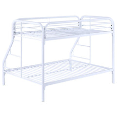 Morgan White Twin / Full Bunk Bed - furniture place usa