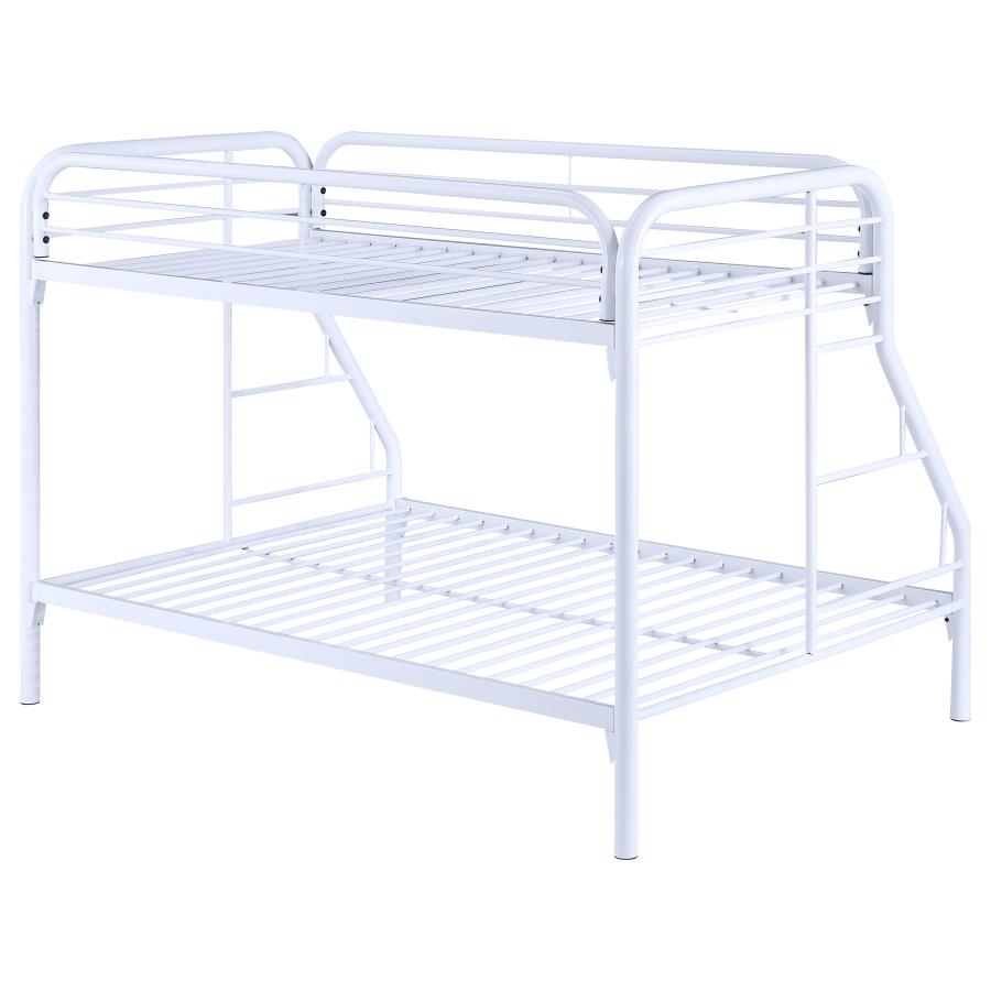 Morgan White Twin / Full Bunk Bed - furniture place usa