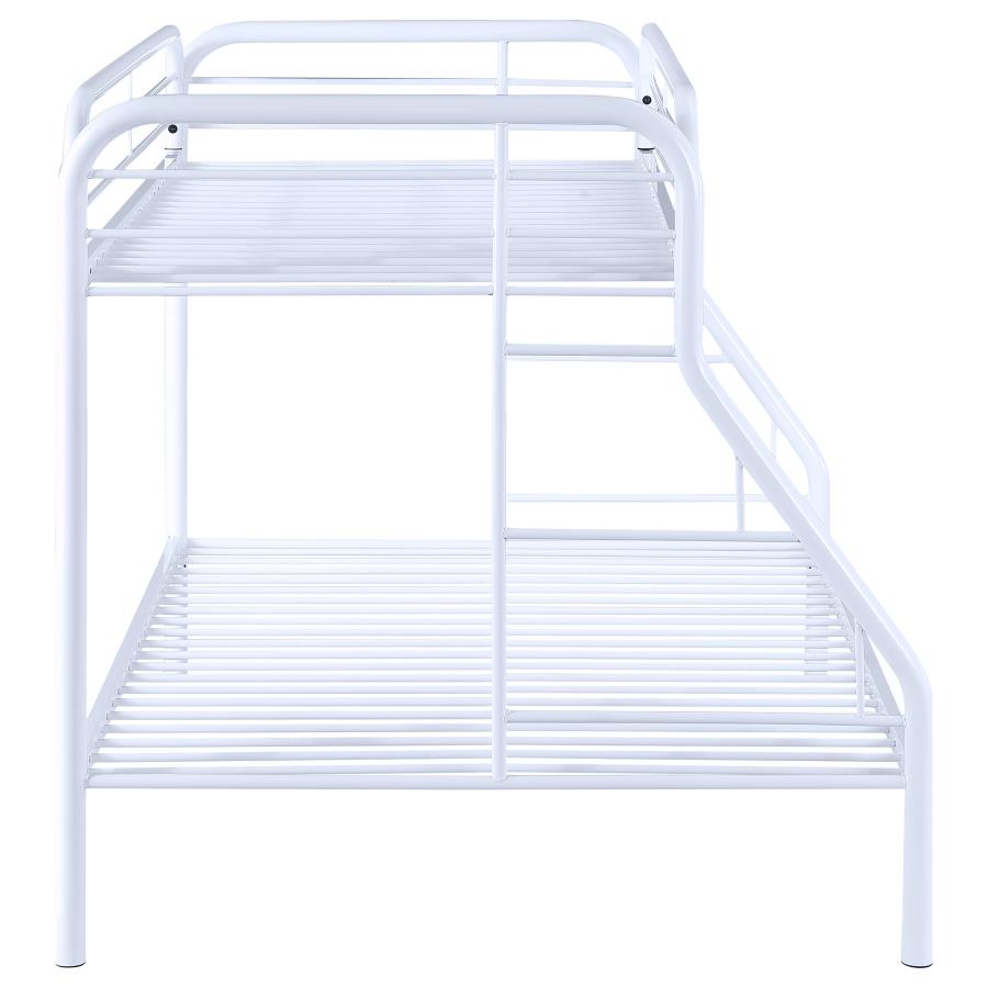 Morgan White Twin / Full Bunk Bed - furniture place usa