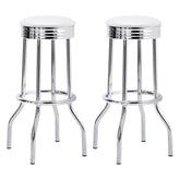 Theodore White Swivel Bar Stool - furniture place usa