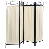 Dove Beige 4 Panel Room Divider - furniture place usa
