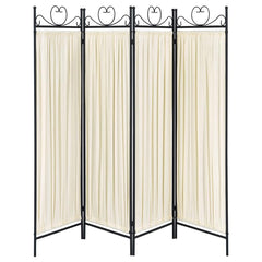 Dove Beige 4 Panel Room Divider - furniture place usa
