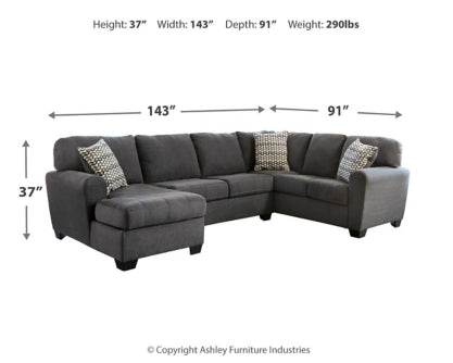 Ambee 3-Piece Sectional with Ottoman - PKG010934 - furniture place usa
