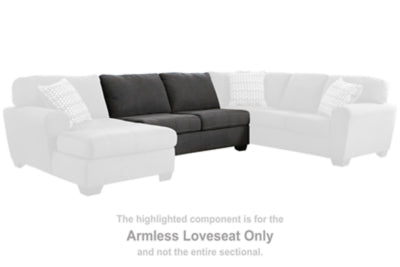 Ambee Armless Loveseat - furniture place usa