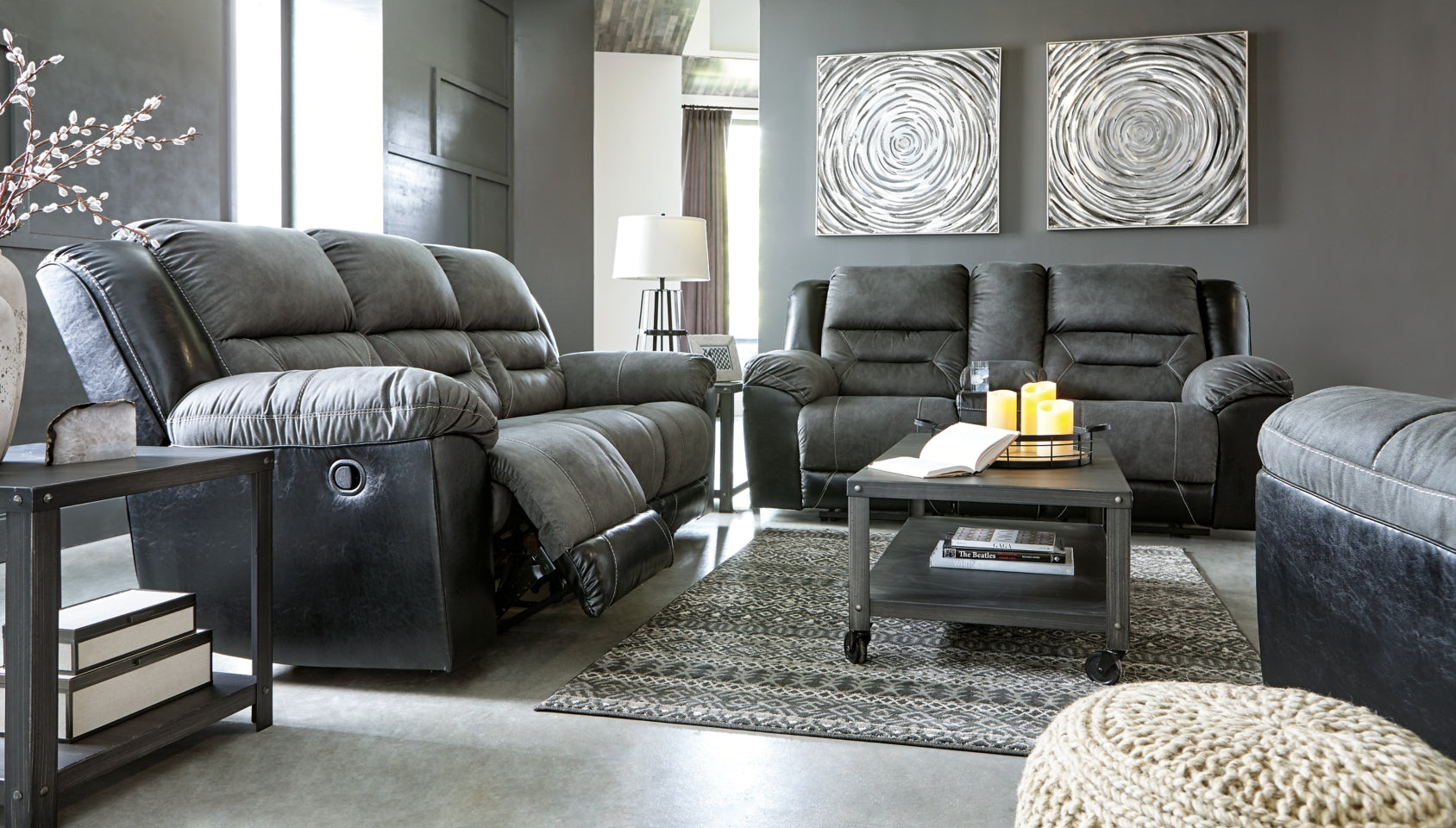 Earhart Sofa, Loveseat and Recliner - furniture place usa
