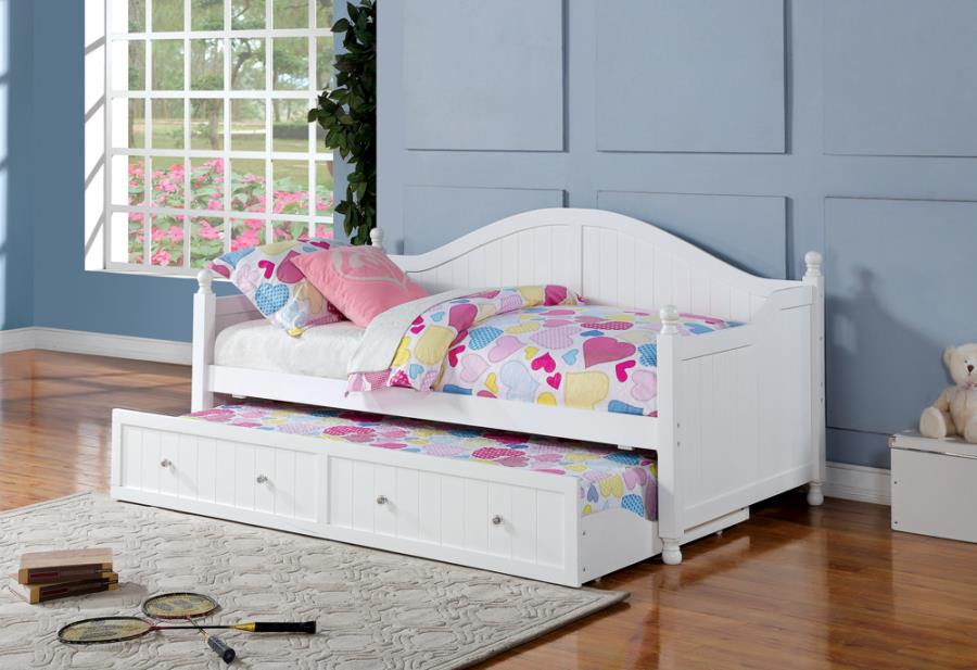 Julie Ann White Twin Daybed W/ Trundle - furniture place usa