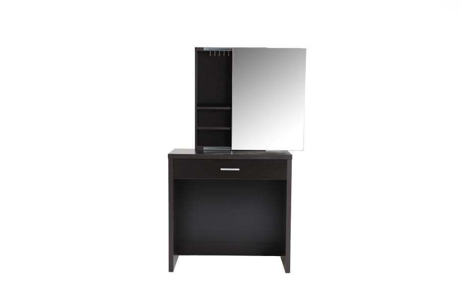 Harvey Brown Vanity Table & Mirror - furniture place usa