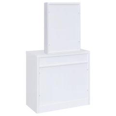Harvey White Vanity Table & Mirror - furniture place usa