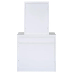 Harvey White Vanity Table & Mirror - furniture place usa