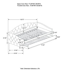 Sadie Beige Twin Daybed W/ Trundle - furniture place usa