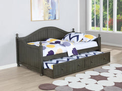 Julie Ann Grey Twin Daybed W/ Trundle - furniture place usa