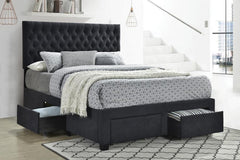 Soledad Grey Eastern King Storage Bed - furniture place usa