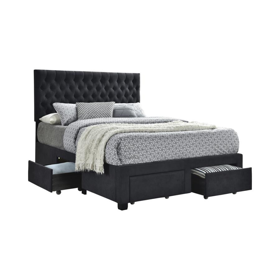 Soledad Grey Queen Storage Bed - furniture place usa