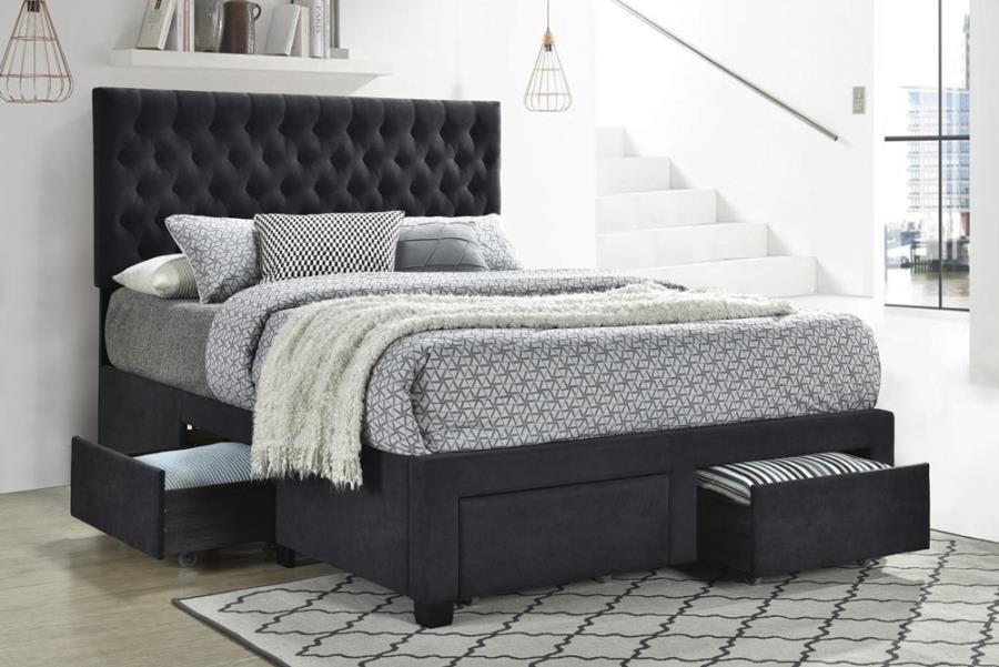 Soledad Grey Queen Storage Bed - furniture place usa