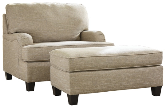 Almanza Chair and Ottoman - furniture place usa