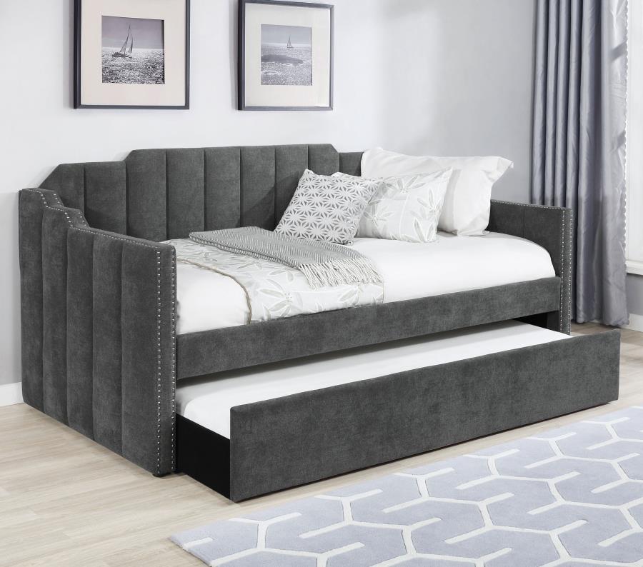 Kingston Grey Twin Daybed W/ Trundle - furniture place usa