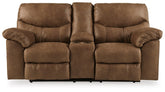 Boxberg Reclining Loveseat with Console - furniture place usa