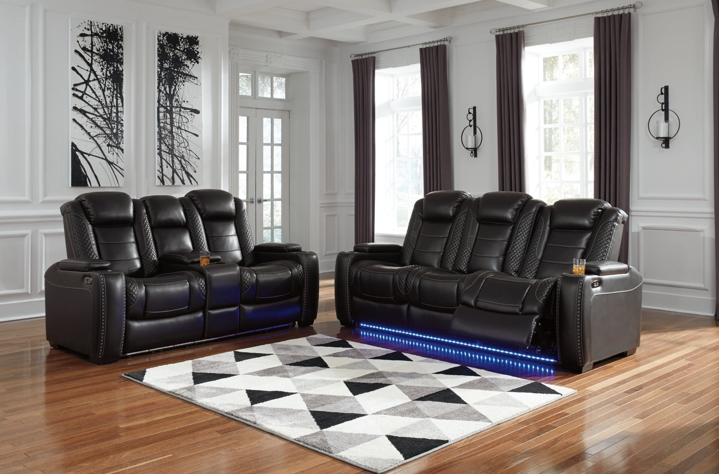 Party Time Reclining Sofa and Loveseat - furniture place usa
