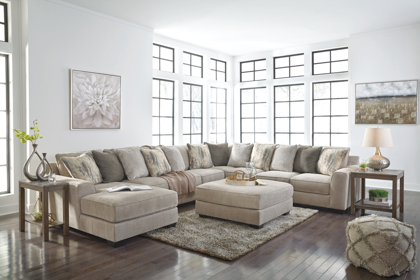Ardsley 5-Piece Sectional with Ottoman - PKG001218 - furniture place usa