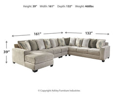 Ardsley 5-Piece Sectional with Ottoman - PKG001218 - furniture place usa