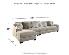 Ardsley 3-Piece Sectional with Chaise - 39504S4 - furniture place usa
