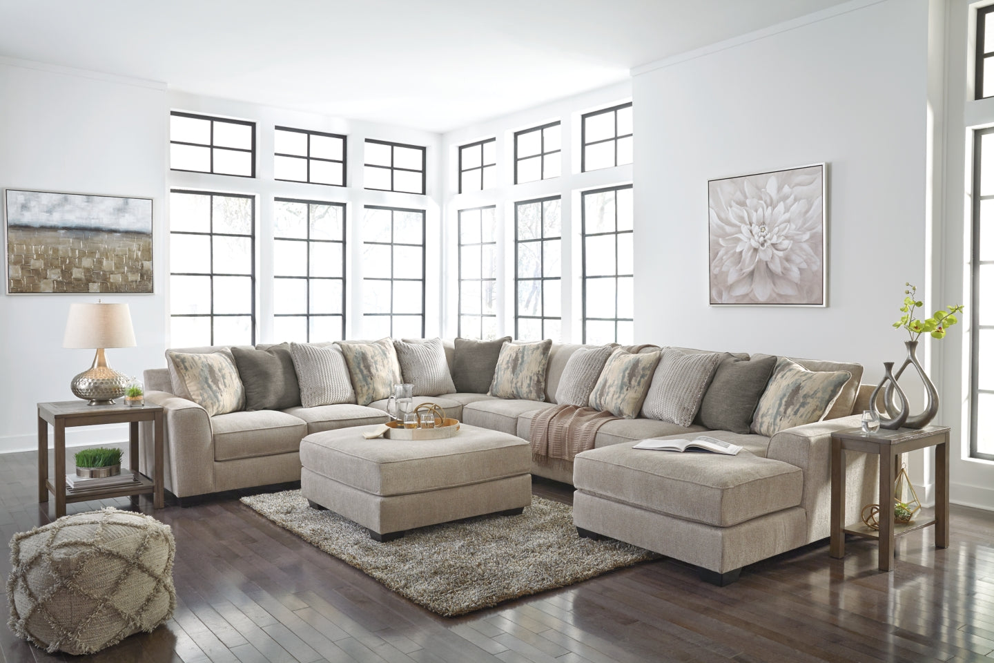 Ardsley 5-Piece Sectional with Ottoman - PKG001219 - furniture place usa