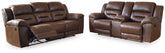 Stoneland Reclining Sofa and Recliner - furniture place usa