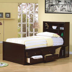 Phoenix Brown Twin Storage Bed - furniture place usa