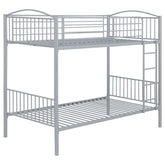 Anson Silver Twin / Twin Bunk Bed - furniture place usa