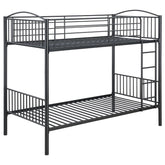 Anson Grey Twin / Twin Bunk Bed - furniture place usa