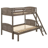 Flynn Brown Twin / Full Bunk Bed - furniture place usa