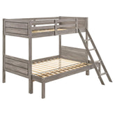 Ryder Grey Twin / Full Bunk Bed - furniture place usa