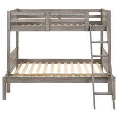 Ryder Grey Twin / Full Bunk Bed - furniture place usa