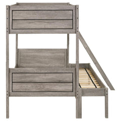 Ryder Grey Twin / Full Bunk Bed - furniture place usa