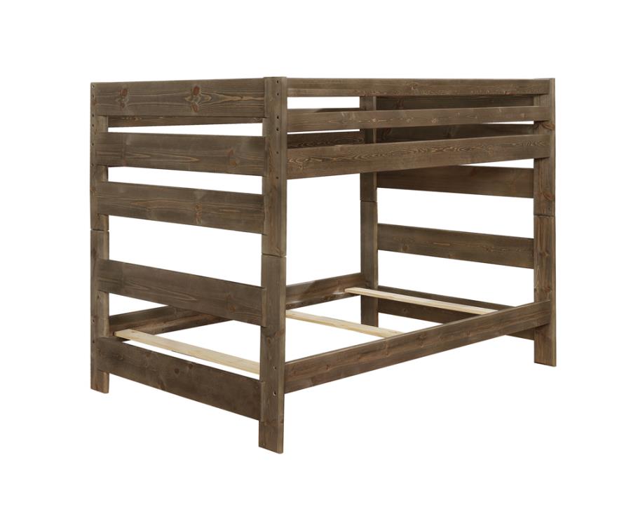 Wrangle Hill Grey Full / Full Bunk Bed - furniture place usa