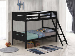 Littleton Black Twin / Twin Bunk Bed - furniture place usa
