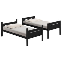 Littleton Black Twin / Twin Bunk Bed - furniture place usa