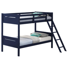 Littleton Blue Twin / Twin Bunk Bed - furniture place usa