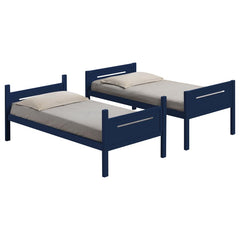 Littleton Blue Twin / Twin Bunk Bed - furniture place usa