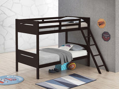 Littleton Brown Twin / Twin Bunk Bed - furniture place usa
