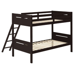Littleton Brown Twin / Twin Bunk Bed - furniture place usa
