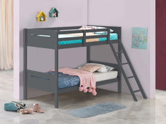 Littleton Grey Twin / Twin Bunk Bed - furniture place usa