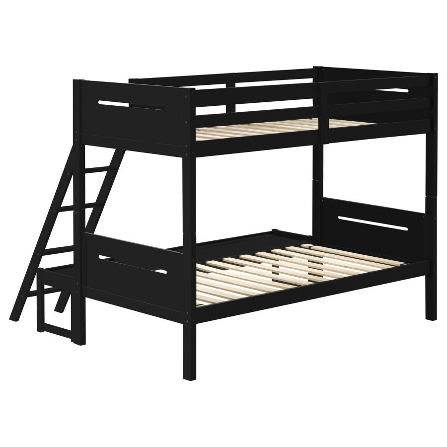 Littleton Black Twin / Full Bunk Bed - furniture place usa