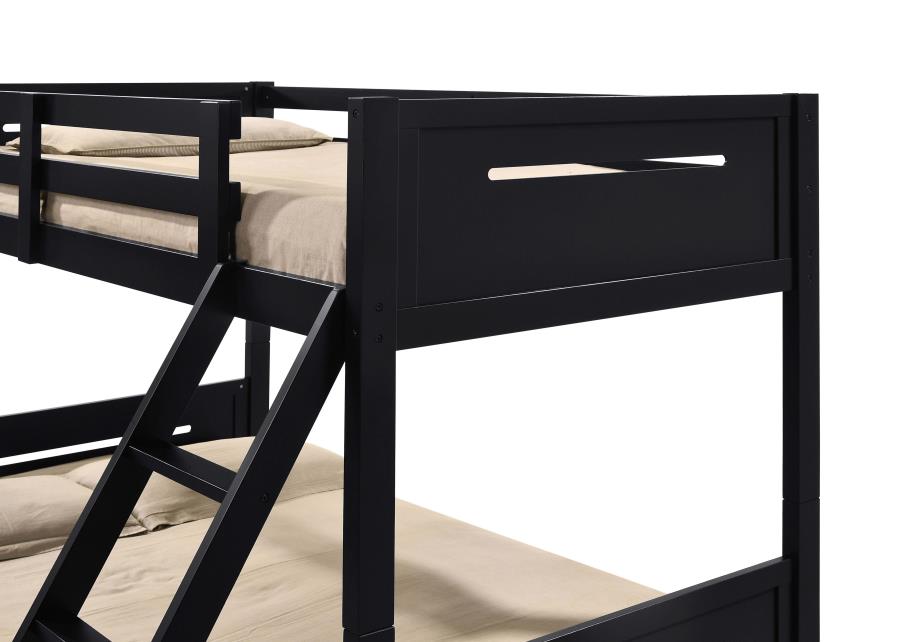 Littleton Black Twin / Full Bunk Bed - furniture place usa
