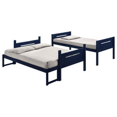 Littleton Blue Twin / Full Bunk Bed - furniture place usa