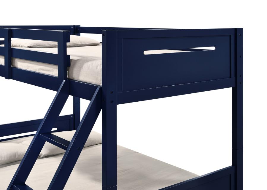 Littleton Blue Twin / Full Bunk Bed - furniture place usa